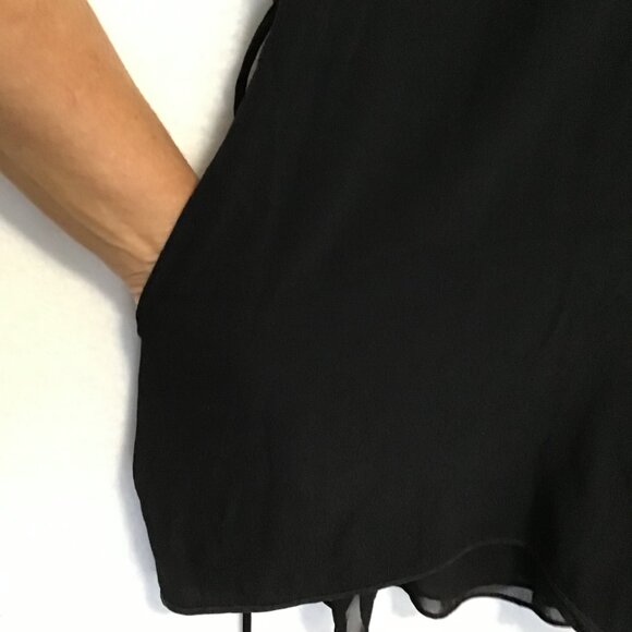 Aritzia Wilfred Black Romper with Tie Belt Size L - Picture 5 of 8